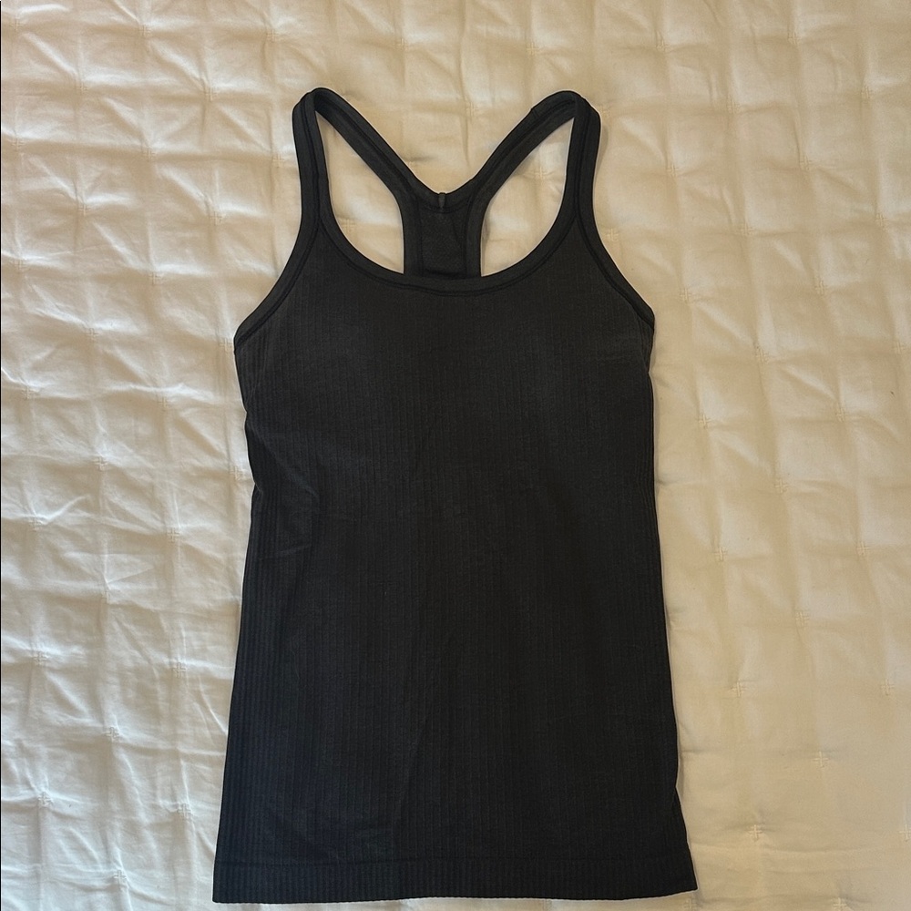 lululemon athletica Black Ribbed Tank Top